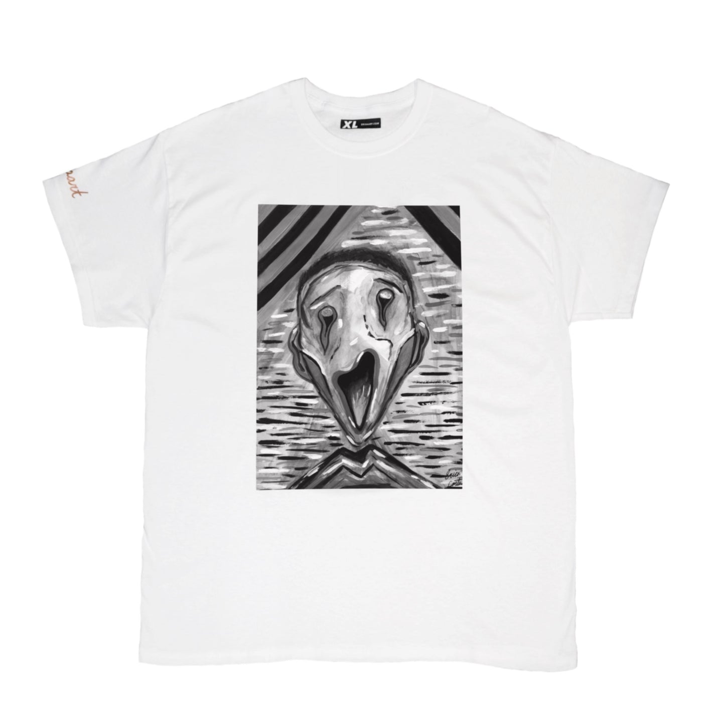 "Skies" White Shirt Size: 5XL